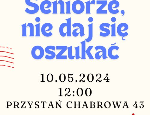 Zapraszamy na piątkowy Klub Seniora w Przystani Chabrowa 43
